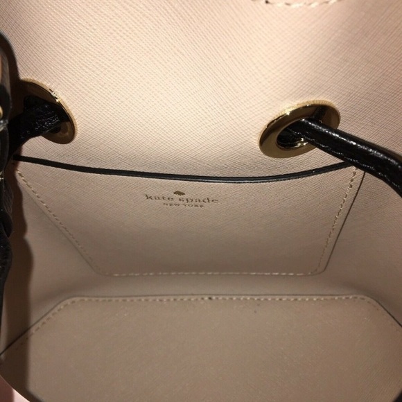 ♠️Kate Spade Eva Small Bucket Crossbody Bag Black NWT - Picture 7 of 10